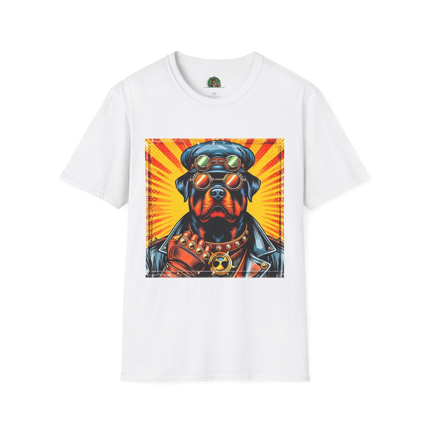 Rottweiler cool steam punk shirt T-Shirt Printify XS White