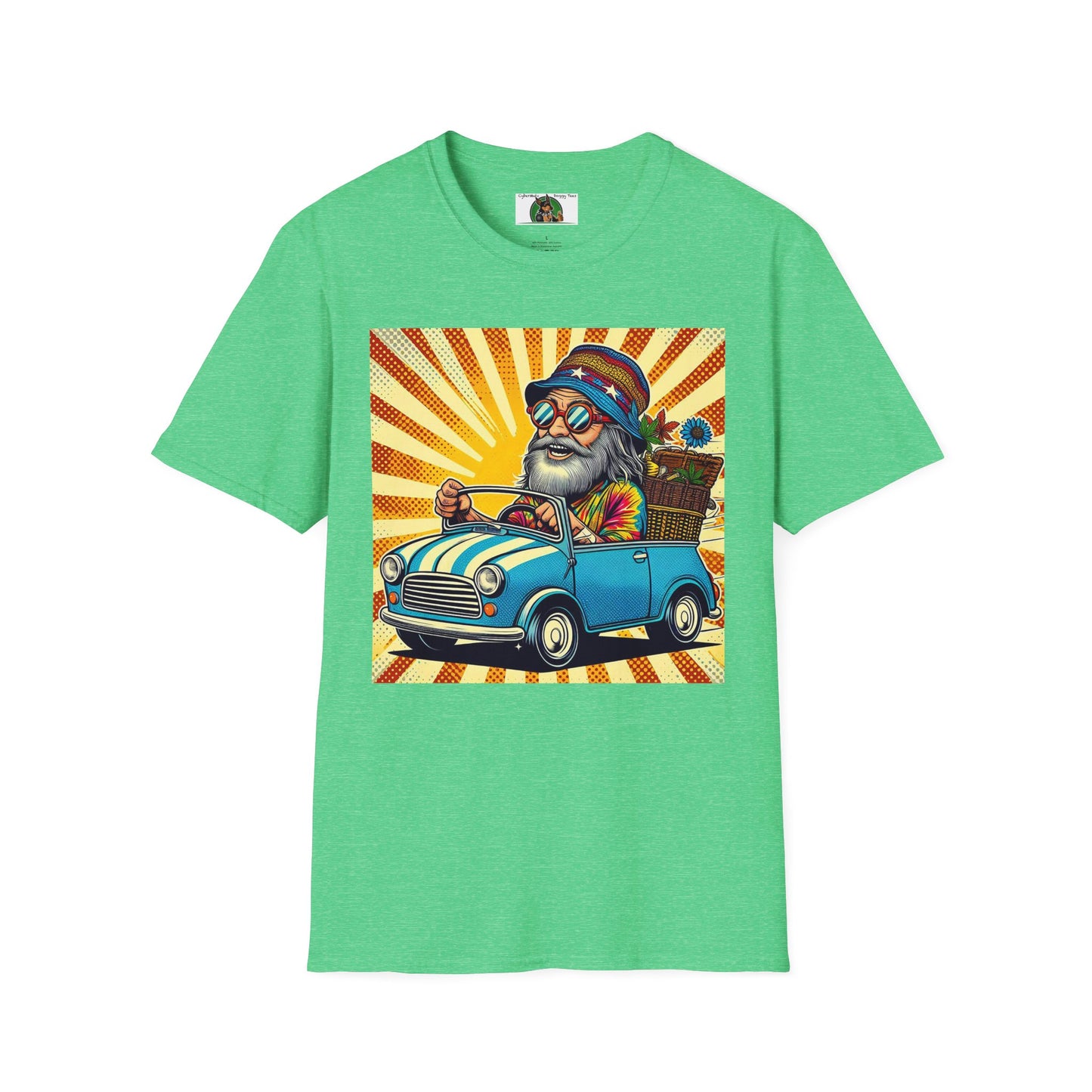 Wacky Retired Dude T-Shirt Printify Heather Irish Green S