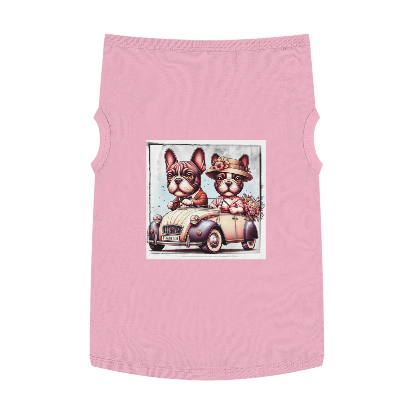 Wacky Pet Tank Top French Bulldog young couple t shirt Pets Printify XL Pink