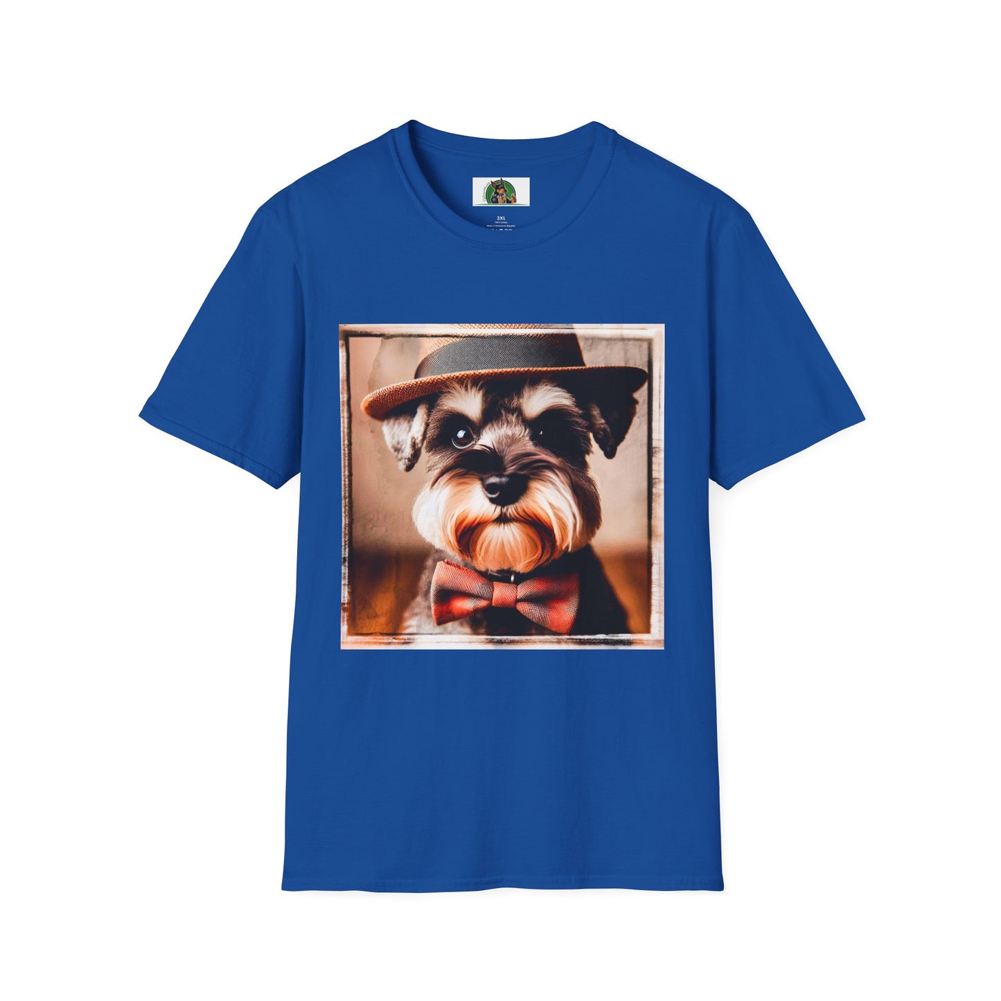 Miniature Schnauzer top hat shirt T-Shirt Printify XS Royal