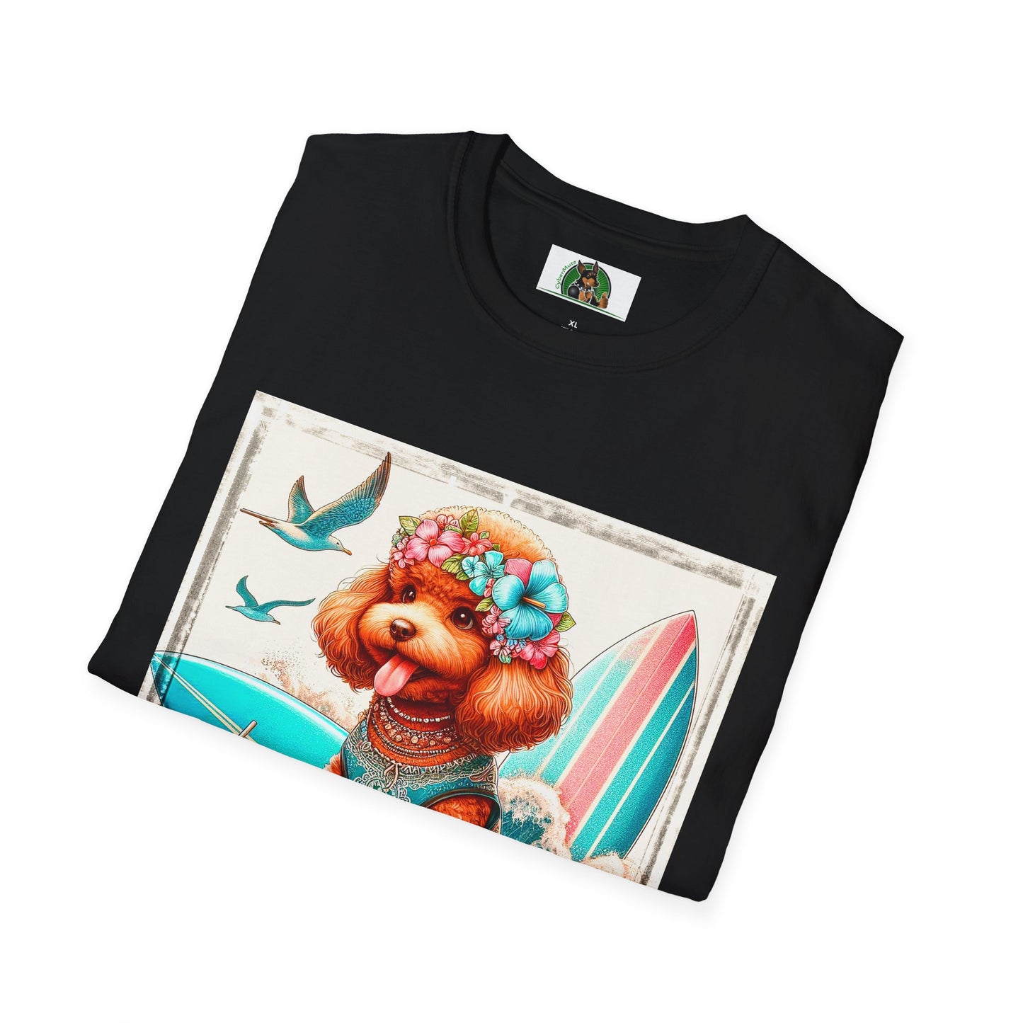 Poodle beach surfer babe t shirt T-Shirt Printify