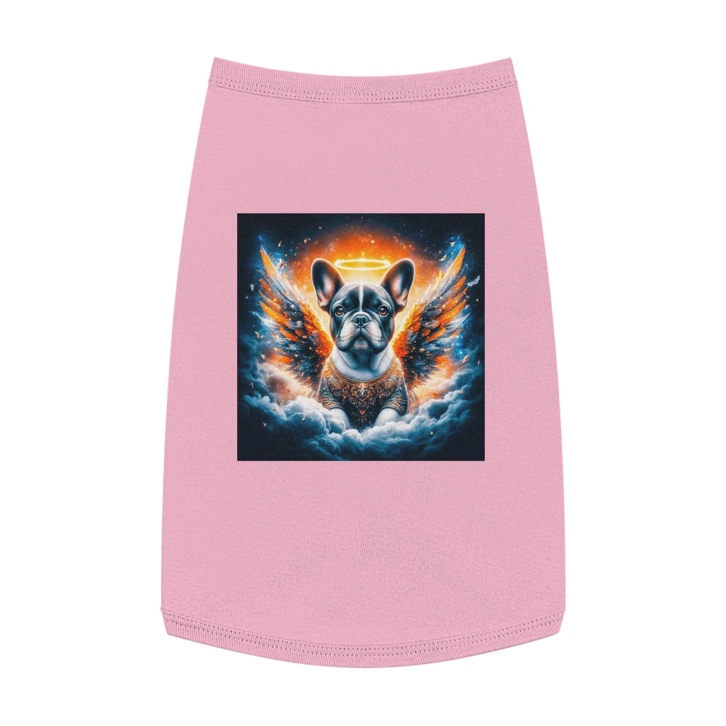 Pet Tank Top French Bulldog heaven and clouds t shirt Pets Printify L Pink