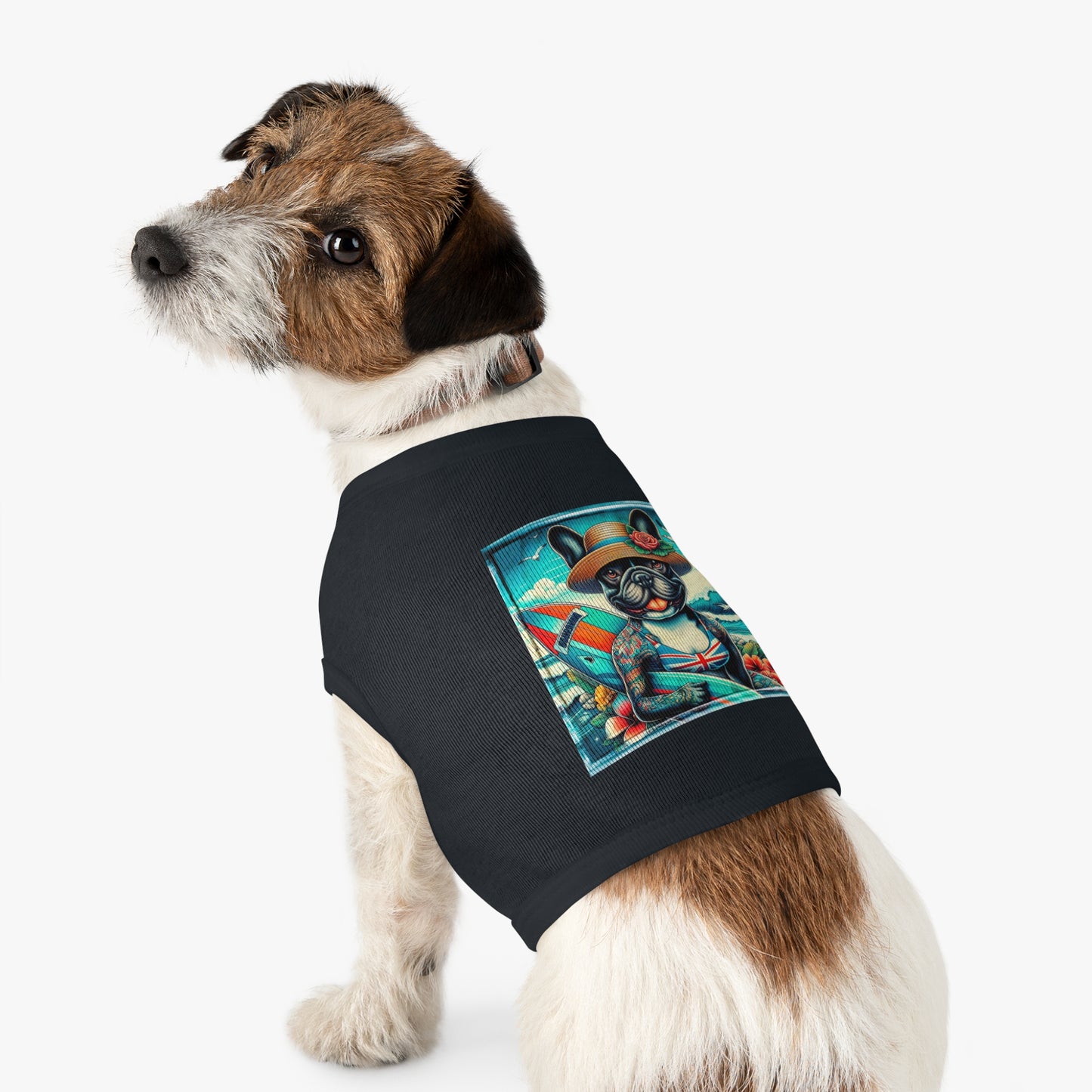 Pet Tank Top French Bulldog beach beauty t shirt Pets Printify