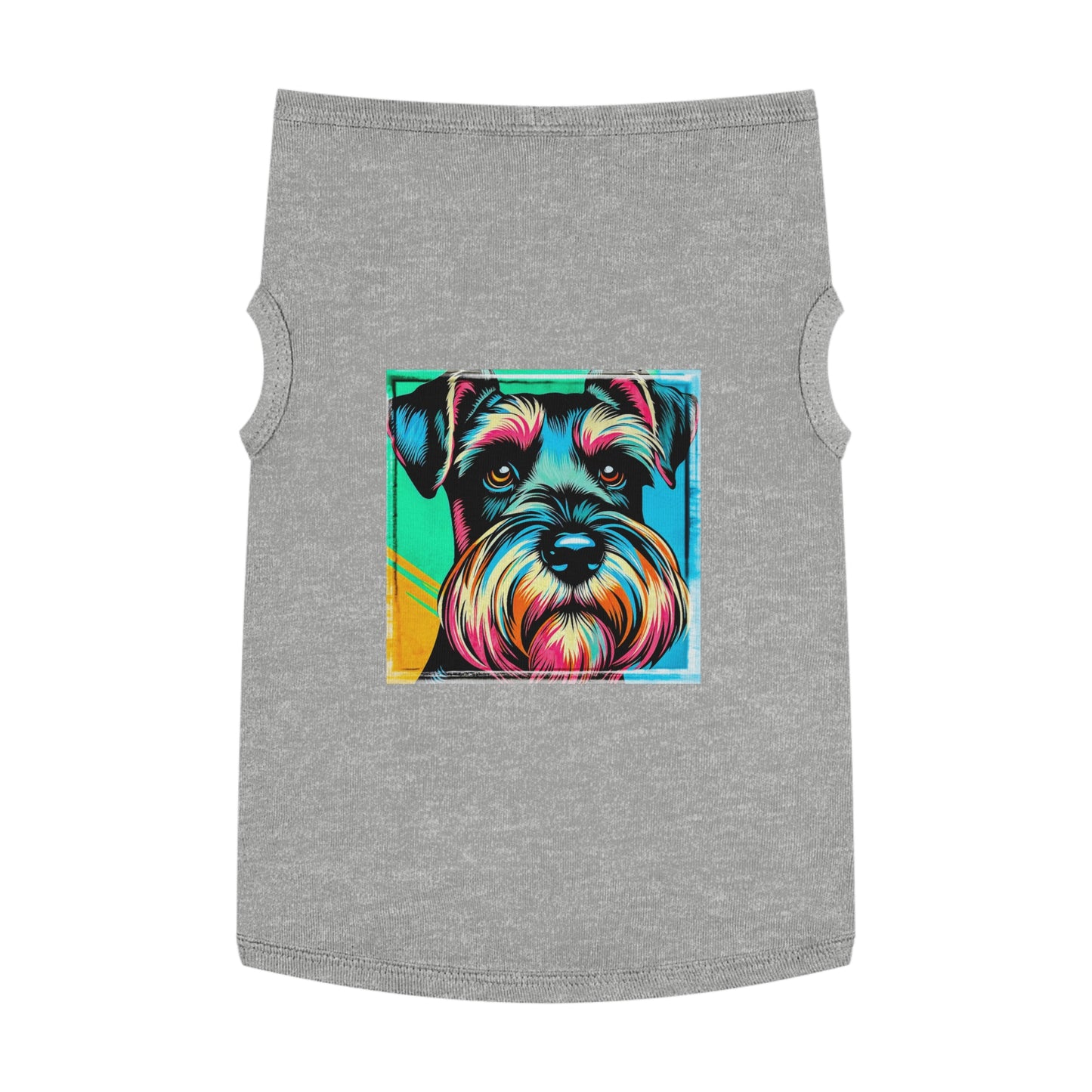 Miniature Schnauzer colorful art shirt Pets Printify XL Heather