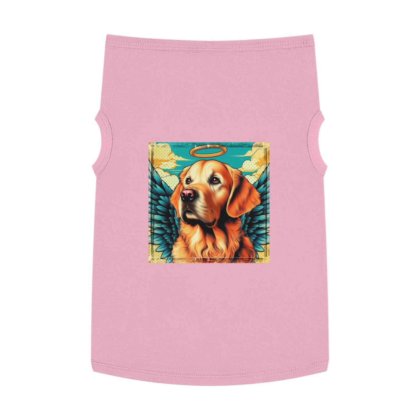 Golden Retriever heavenly angel tank top Pets Printify XL Pink