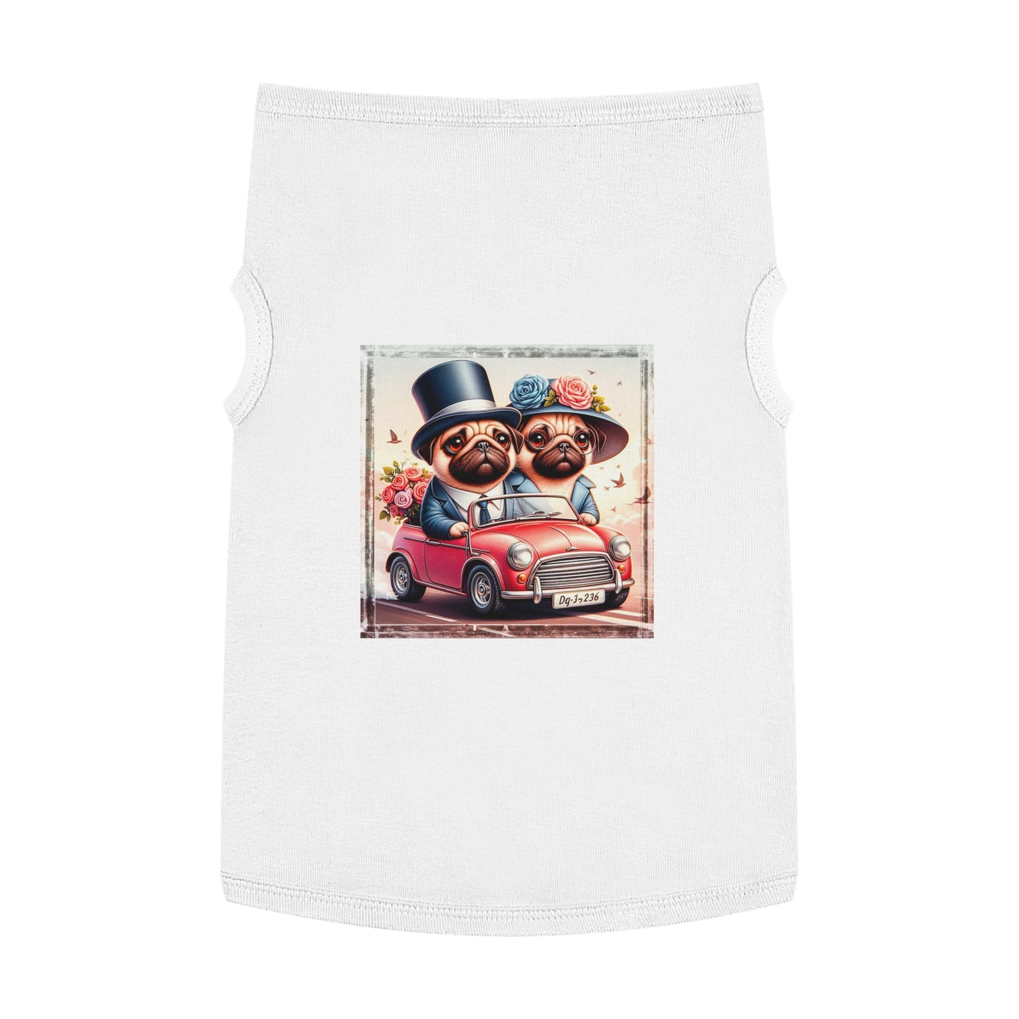Wacky Pet Tank Top Pug young teen couple Pets Printify XL White