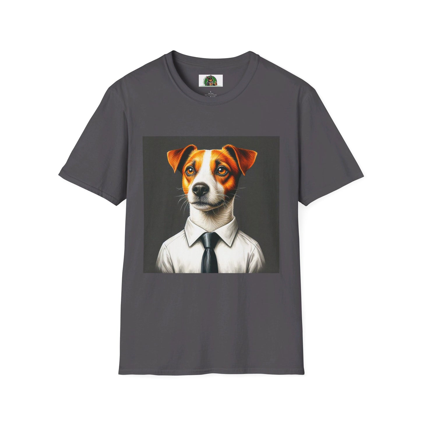 Jack Russell T-Shirt Printify S Charcoal