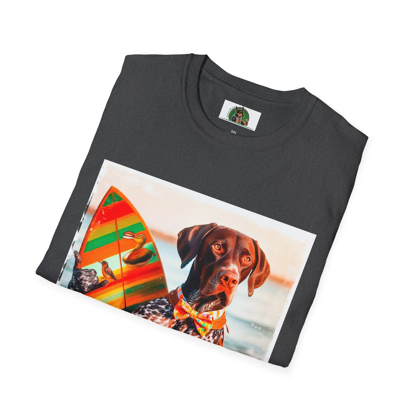 German Shorthaired Pointer Hawaiian vacation t shirt T-Shirt Printify