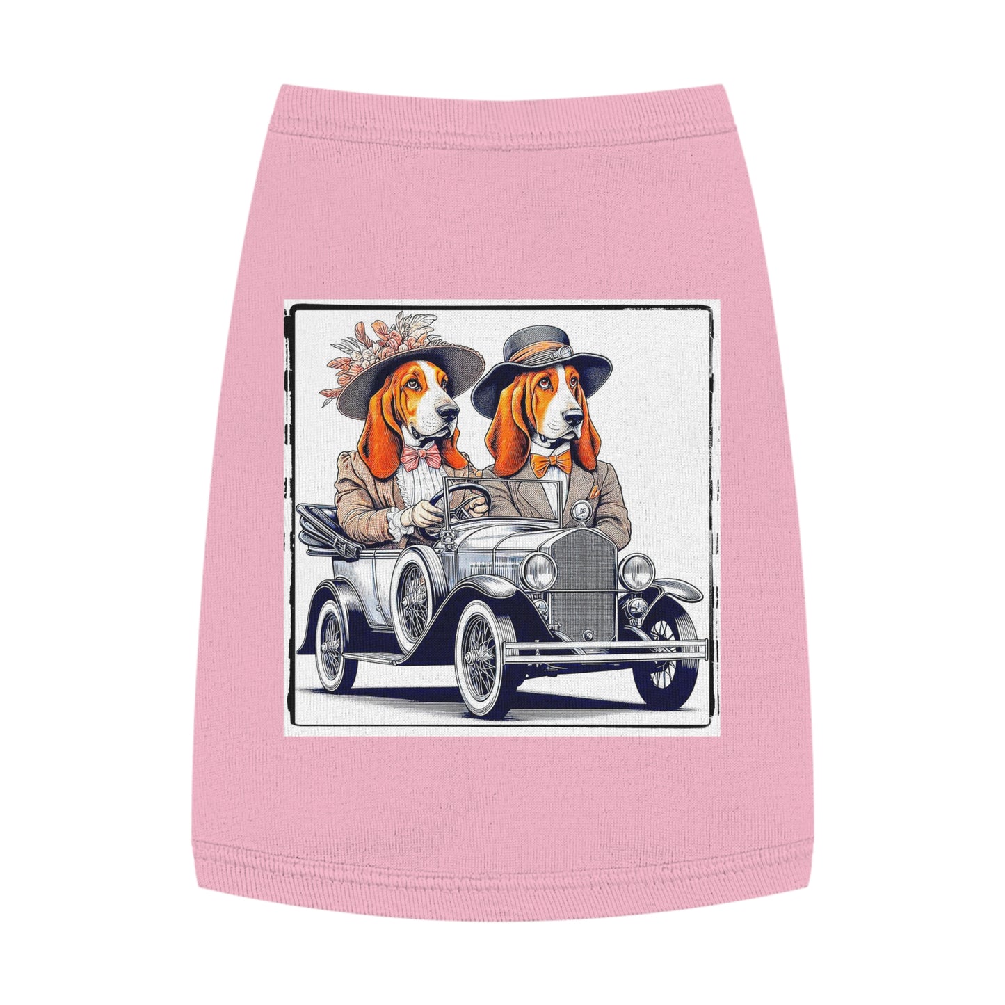 Pet Tank Top Wacky Basset Hound Pets Printify M Pink