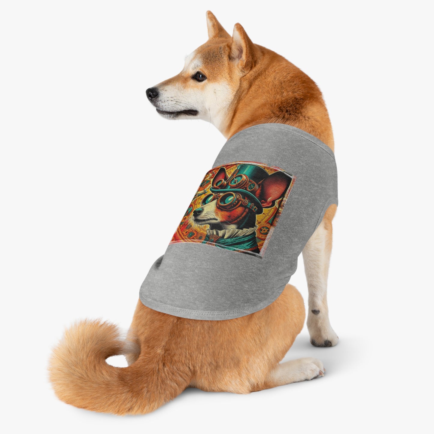 Pet Tank Top Rat Terrier steam punk Pets Printify