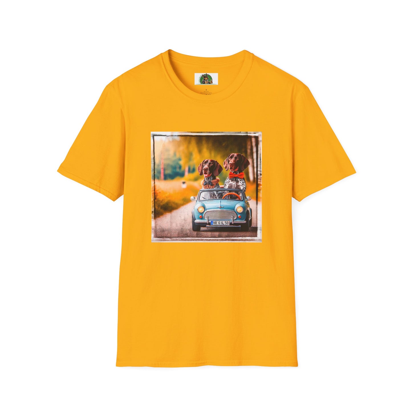 Wacky German Shorthaired Pointer happy friends t shirt T-Shirt Printify S Gold