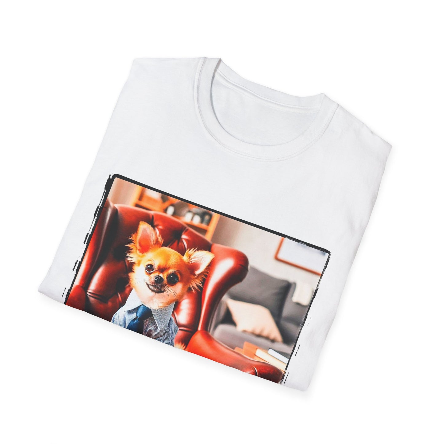 Chihuahua working man t shirt T-Shirt Printify