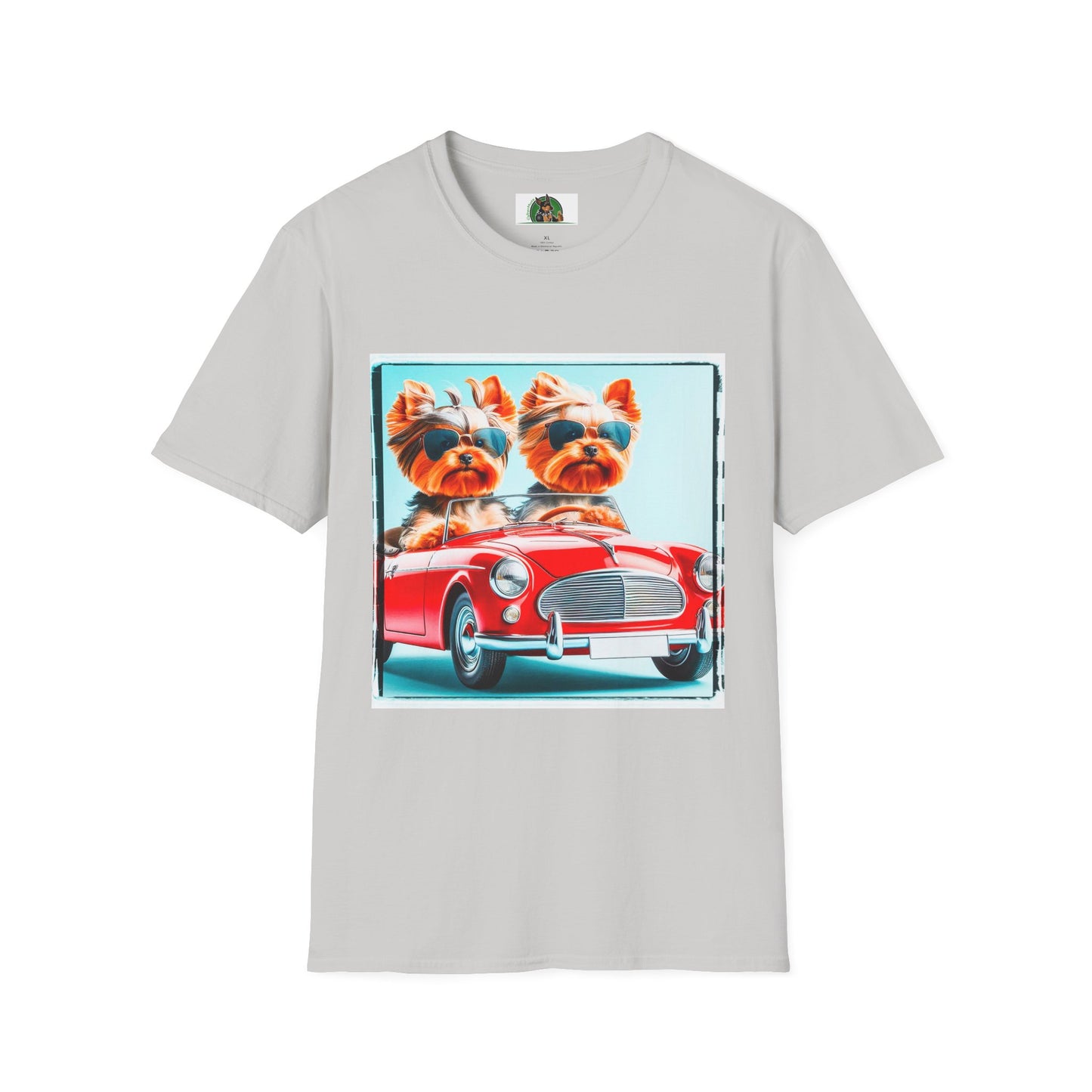 Wacky Yorkie fun girls shirt T-Shirt Printify S Ice Grey