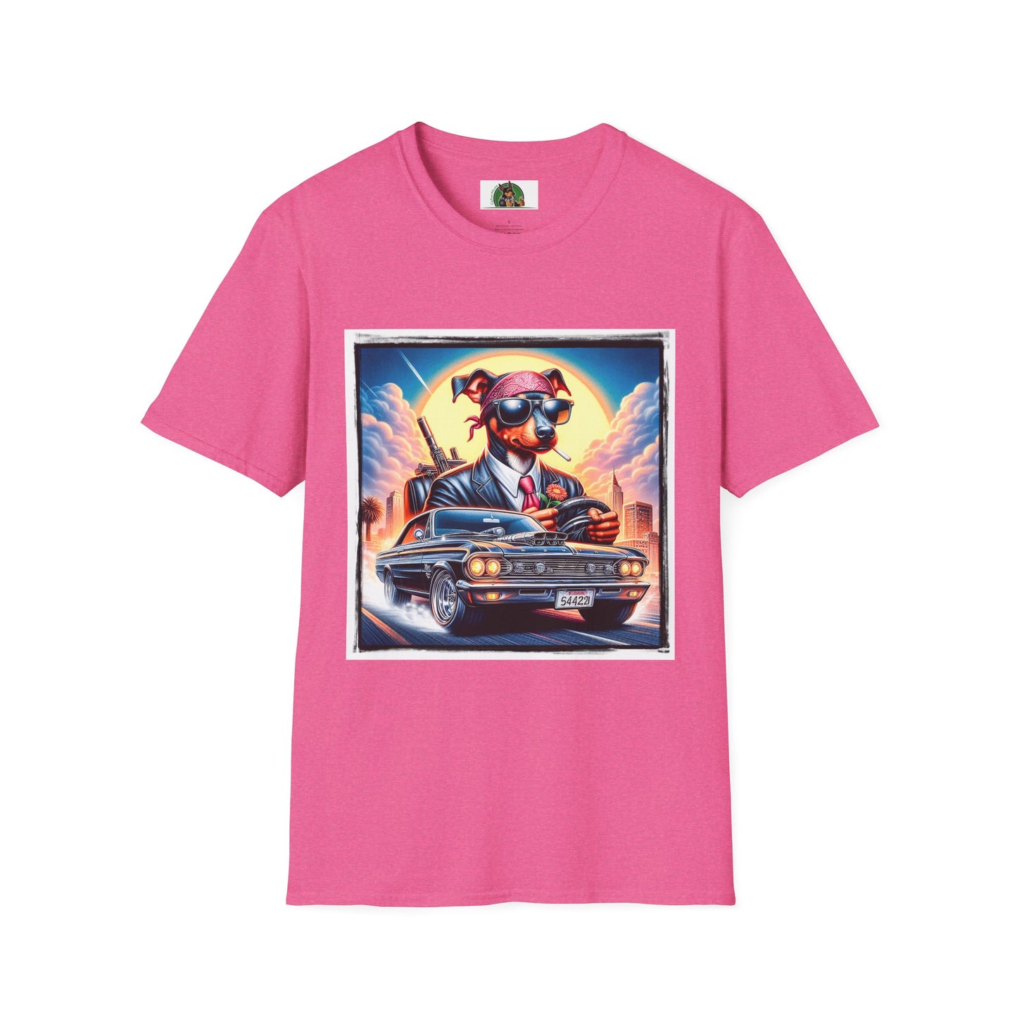 Wacky Min Pin T-Shirt T-Shirt Printify S Heather Heliconia