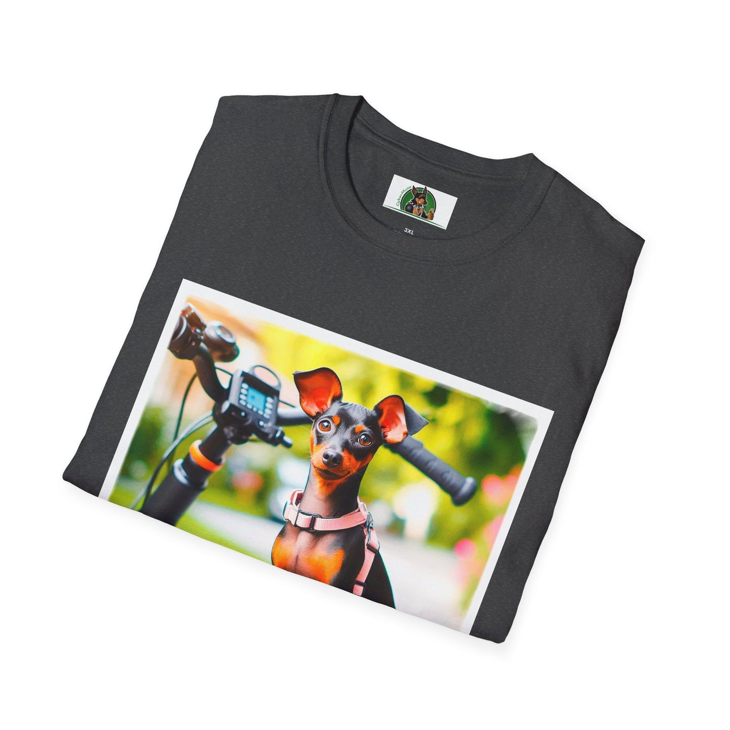 Min Pin T-Shirt bike riding T-Shirt Printify