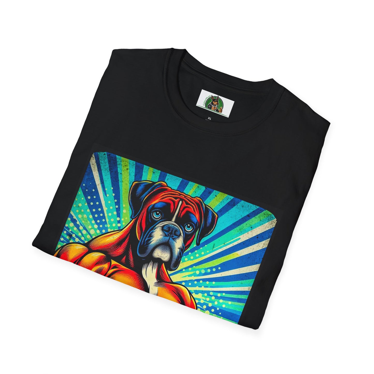 Boxer Muscle Dog T-Shirt Printify