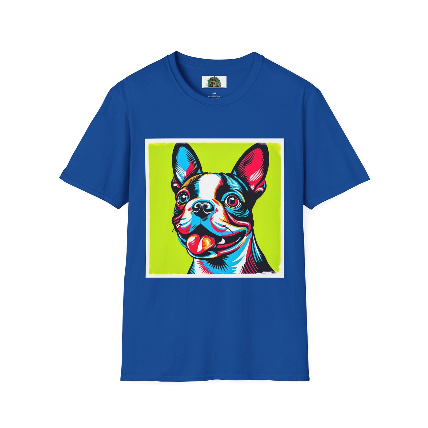 Boston Terrier Pop Art TShirt T-Shirt Printify XS Royal