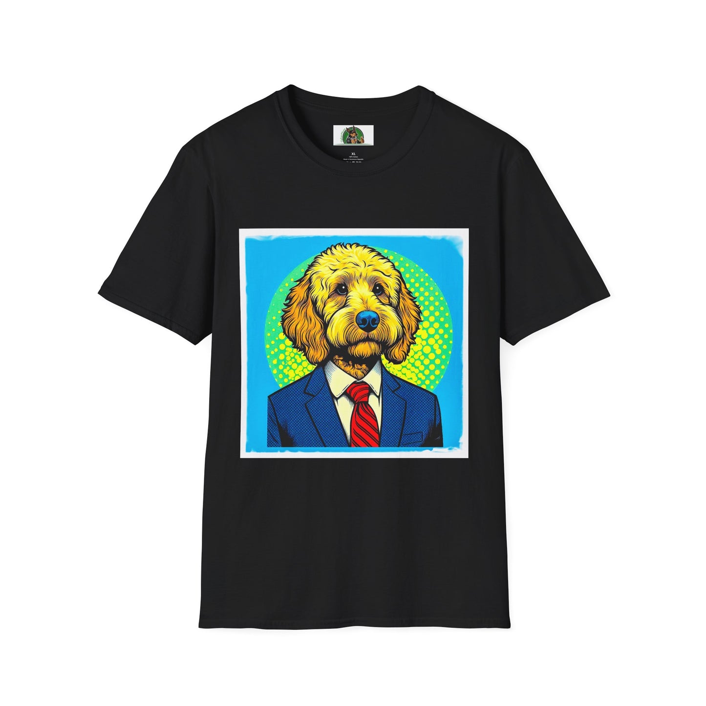 Golden Doodle businessman t shirt T-Shirt Printify XS Black