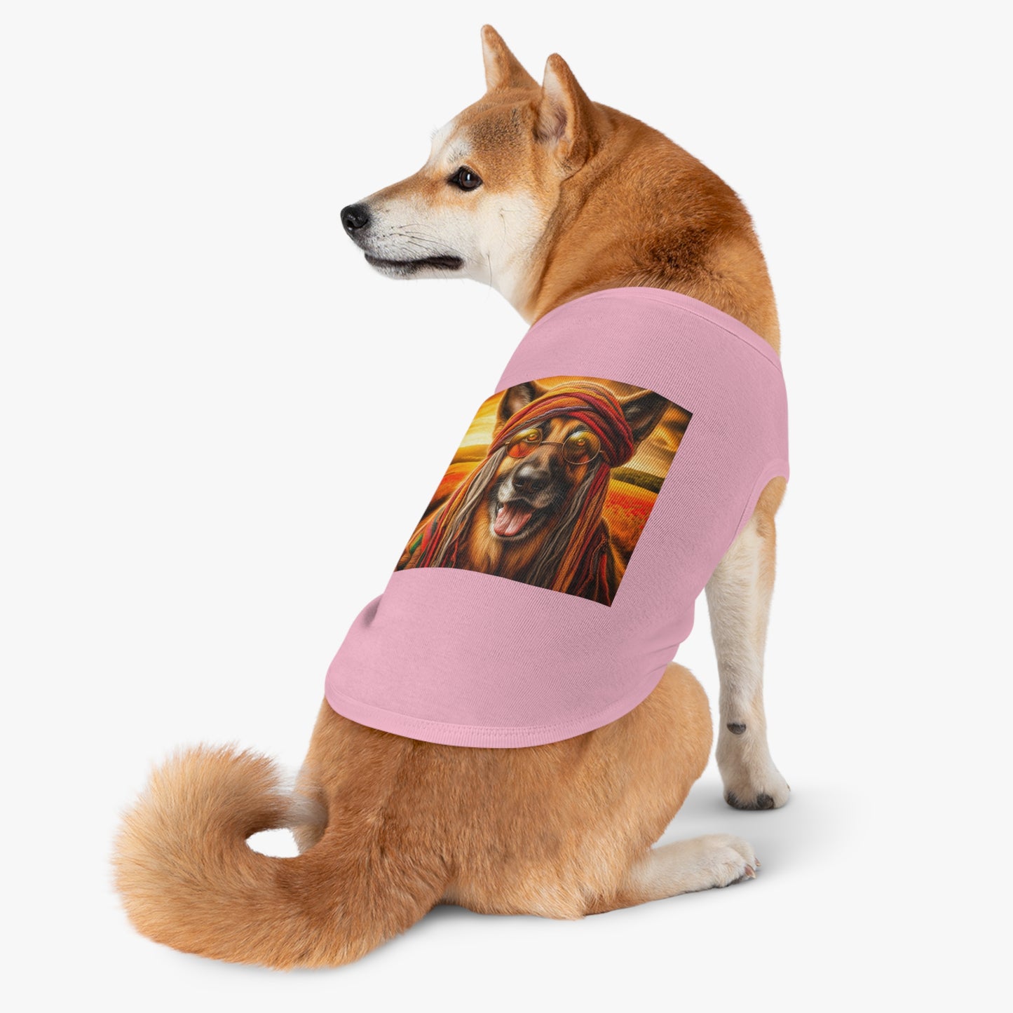 German Shepherd old hippie shirt