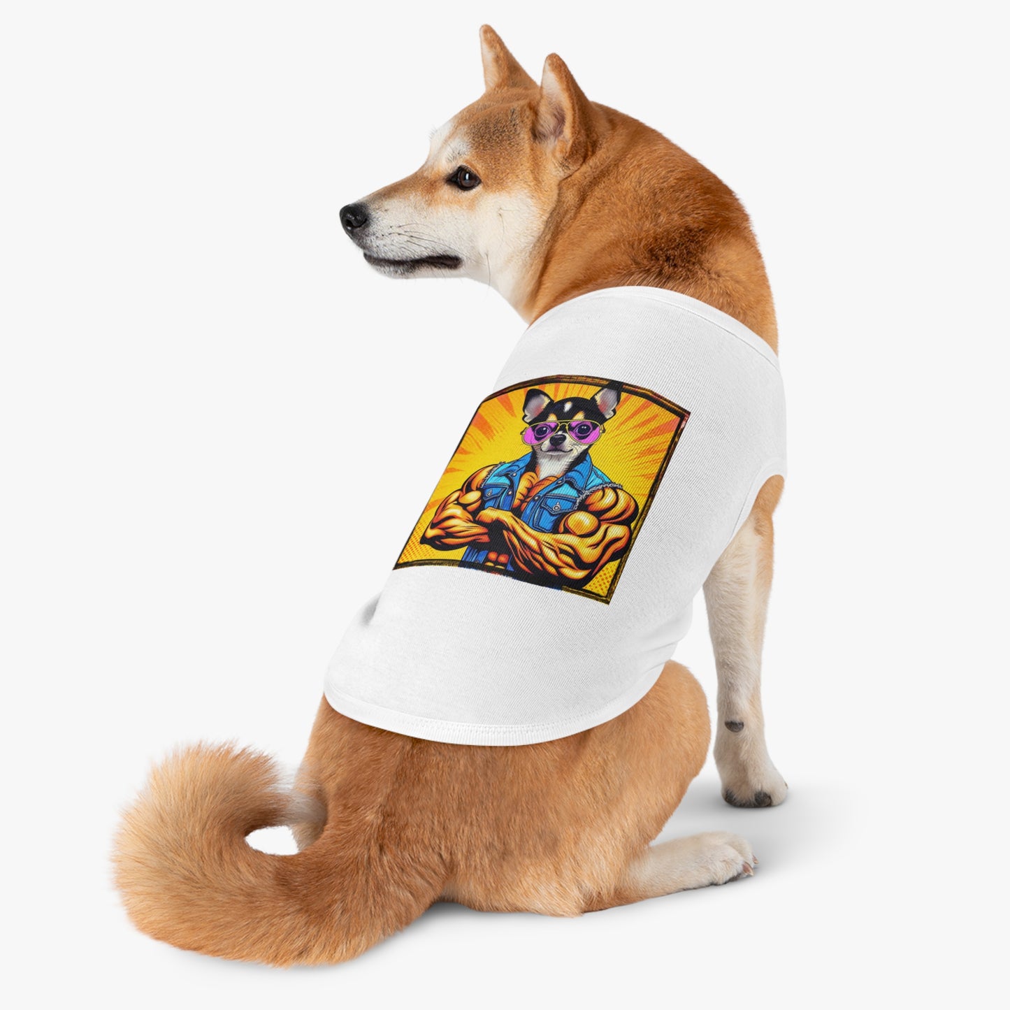 Pet Tank Top Chihuahua golden muscles t shirt