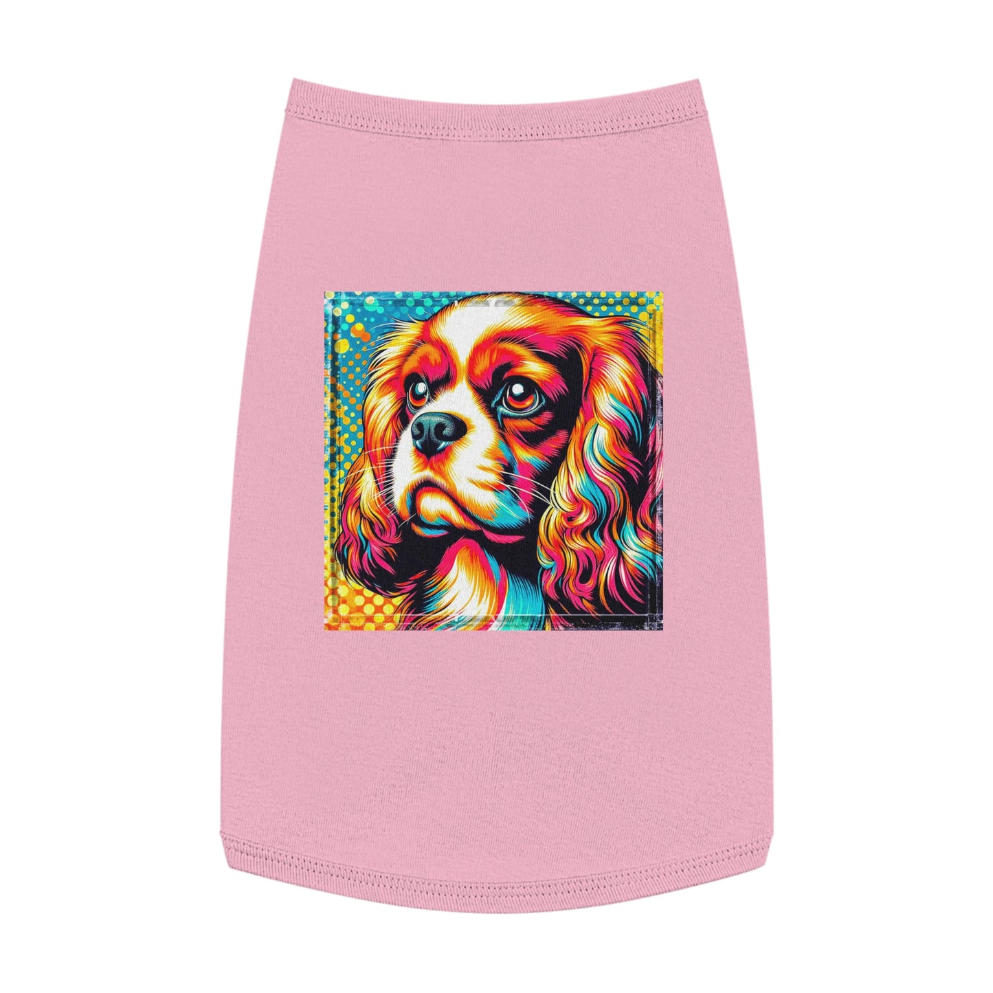 Pet Tank Top Cavalier King Charles Spaniel Colorful T Shirt Pets Printify L Pink