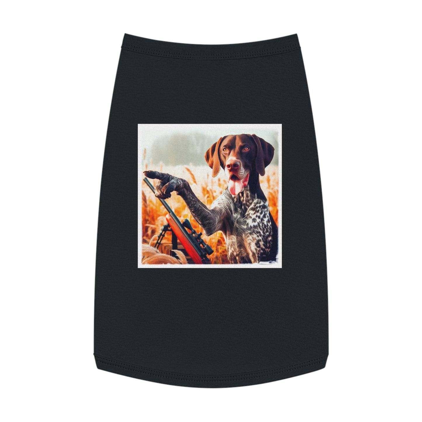 Wacky Pet Tank Top German Shorthaired Pointer violin playing t shirt Pets Printify