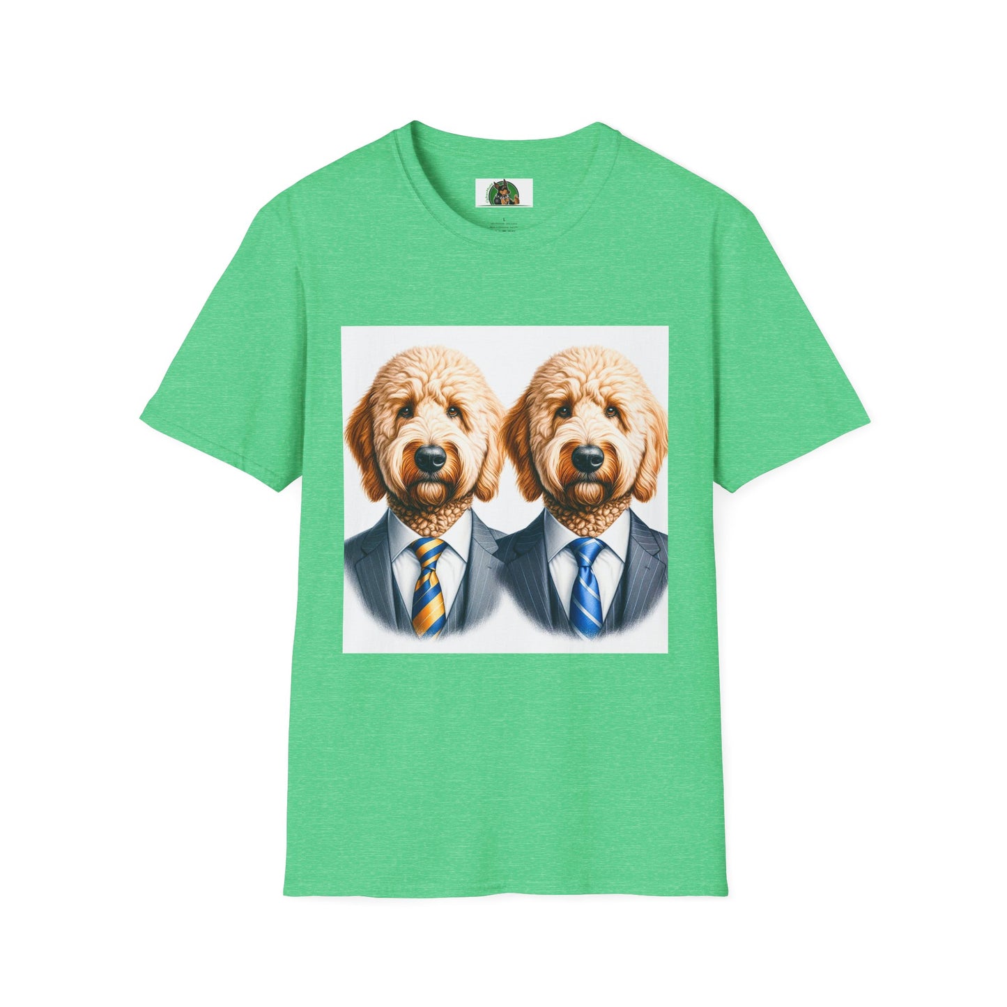 Golden Doodle two suits shirt T-Shirt Printify S Heather Irish Green