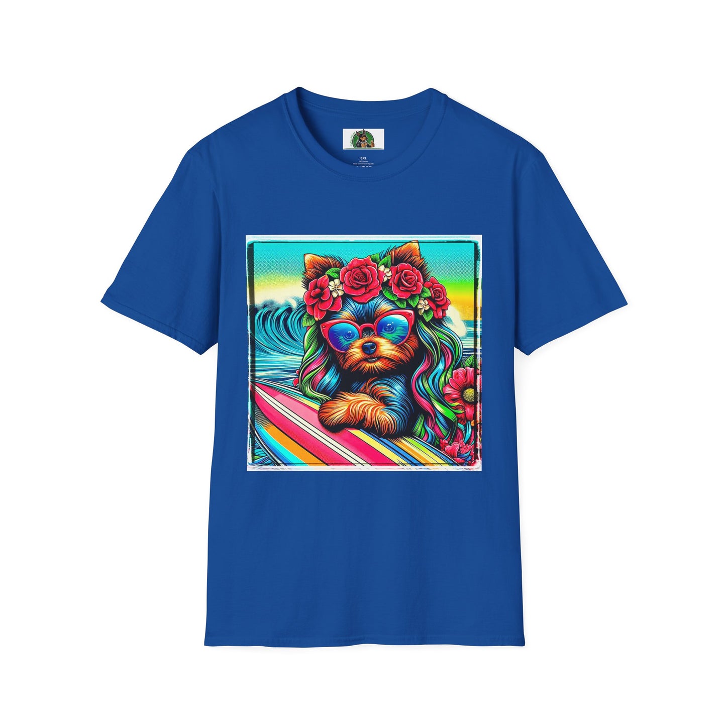 Yorkie flower girl shirt T-Shirt Printify XS Royal