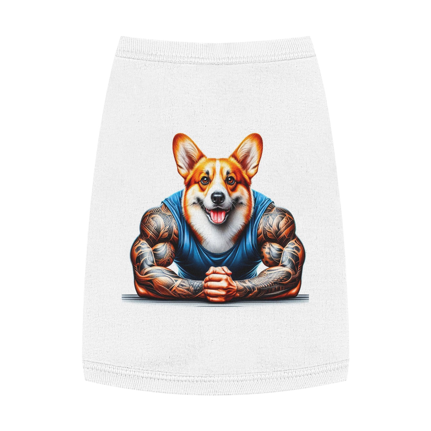 Pet Tank Top Pembroke Welsh Corgi arm day Pets Printify