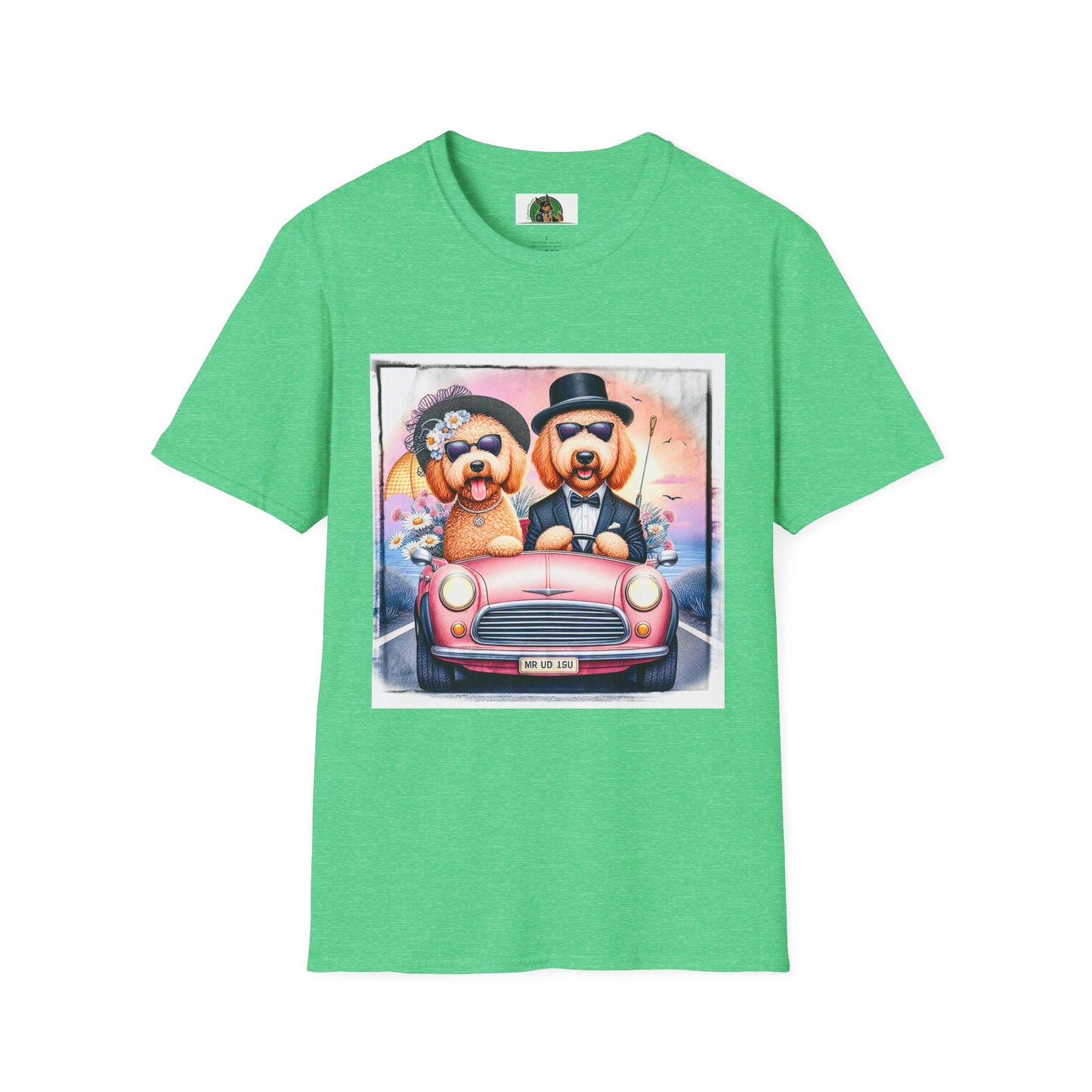 Wacky Golden Doodle wedding day shirt T-Shirt Printify S Heather Irish Green