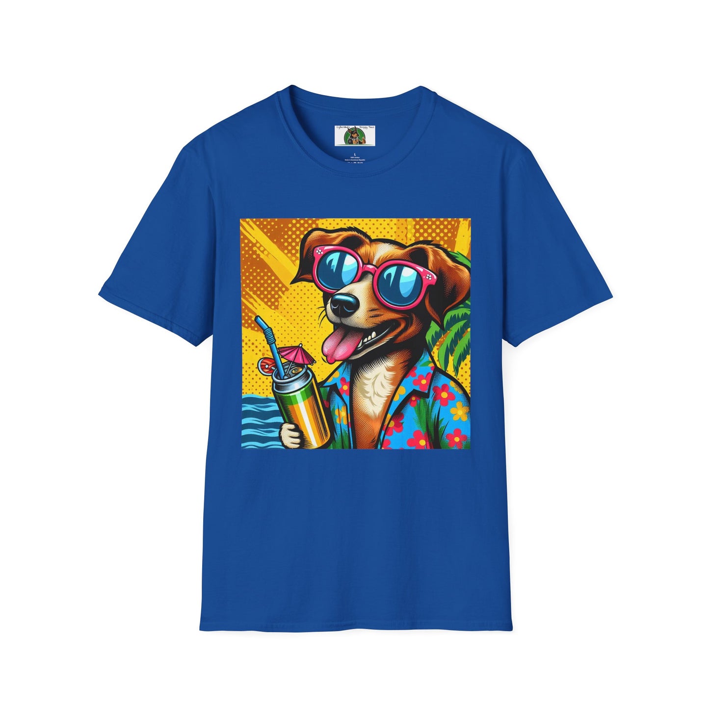 Wacky Surfer Dog T-Shirt Printify Royal S