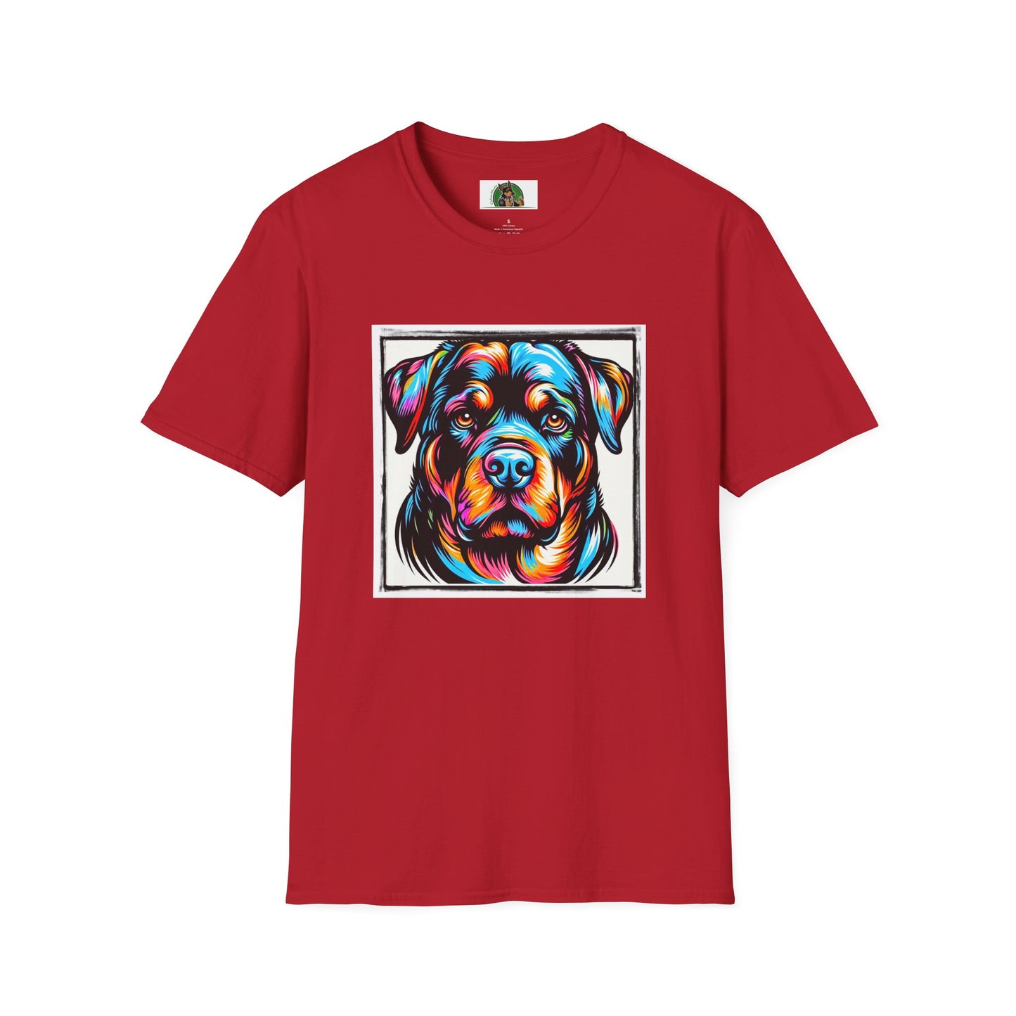 Rottweiler handsome dog shirt T-Shirt Printify S Cherry Red