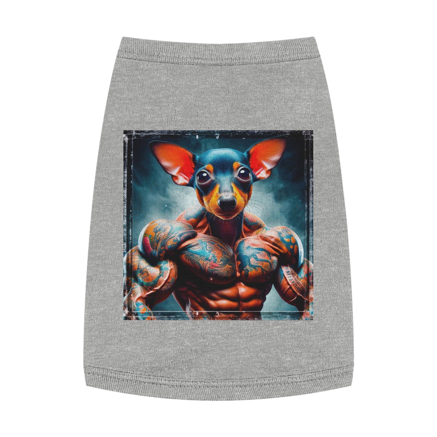 Pet Tank Top Rat Terrier arm day Pets Printify M Heather