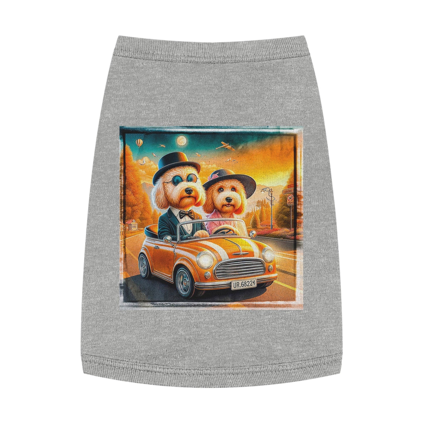 Wacky Pet Tank Golden Doodle fun couple Pets Printify M Heather