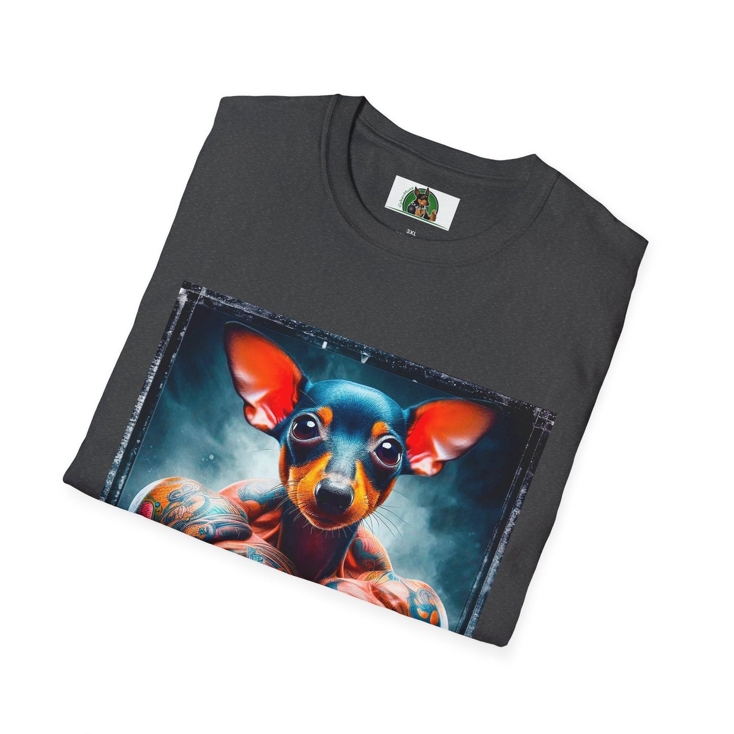 Rat Terrier T-Shirt muscles T-Shirt Printify