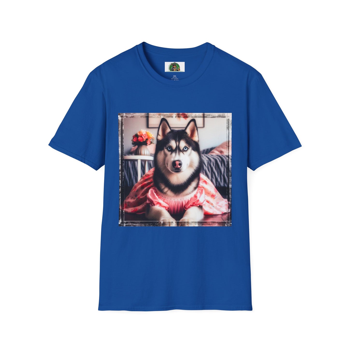 Husky pretty pink dress shirt T-Shirt Printify XS Royal