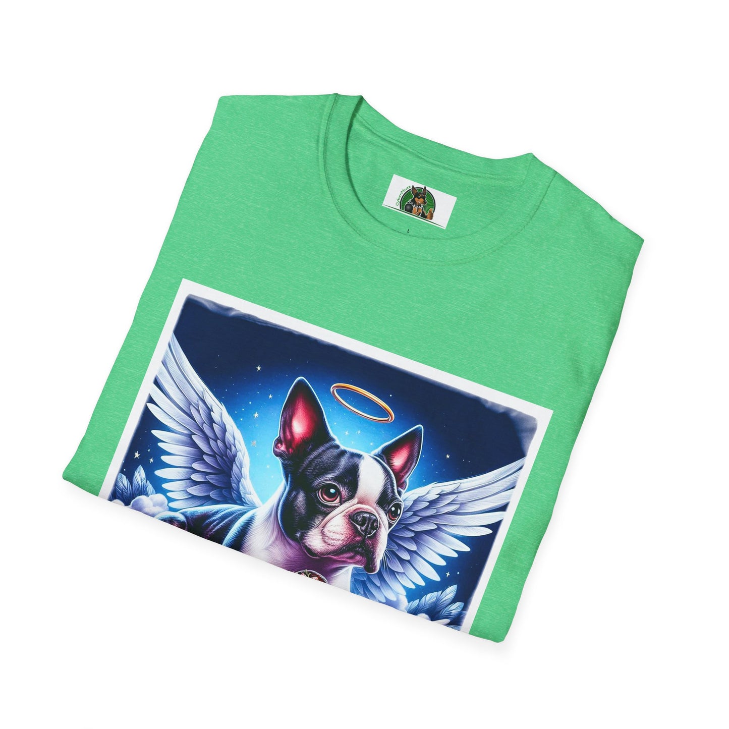 Boston Terrier Angel And Girl Shirt T-Shirt Printify
