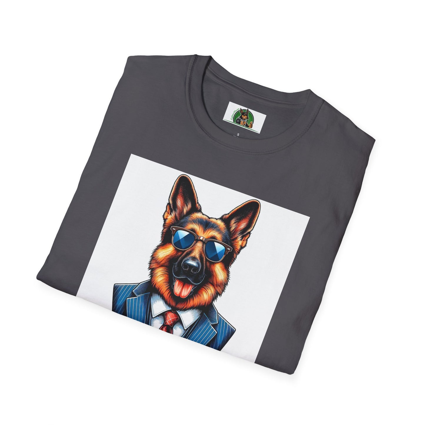 German Shepherd suit and tie T-Shirt Printify