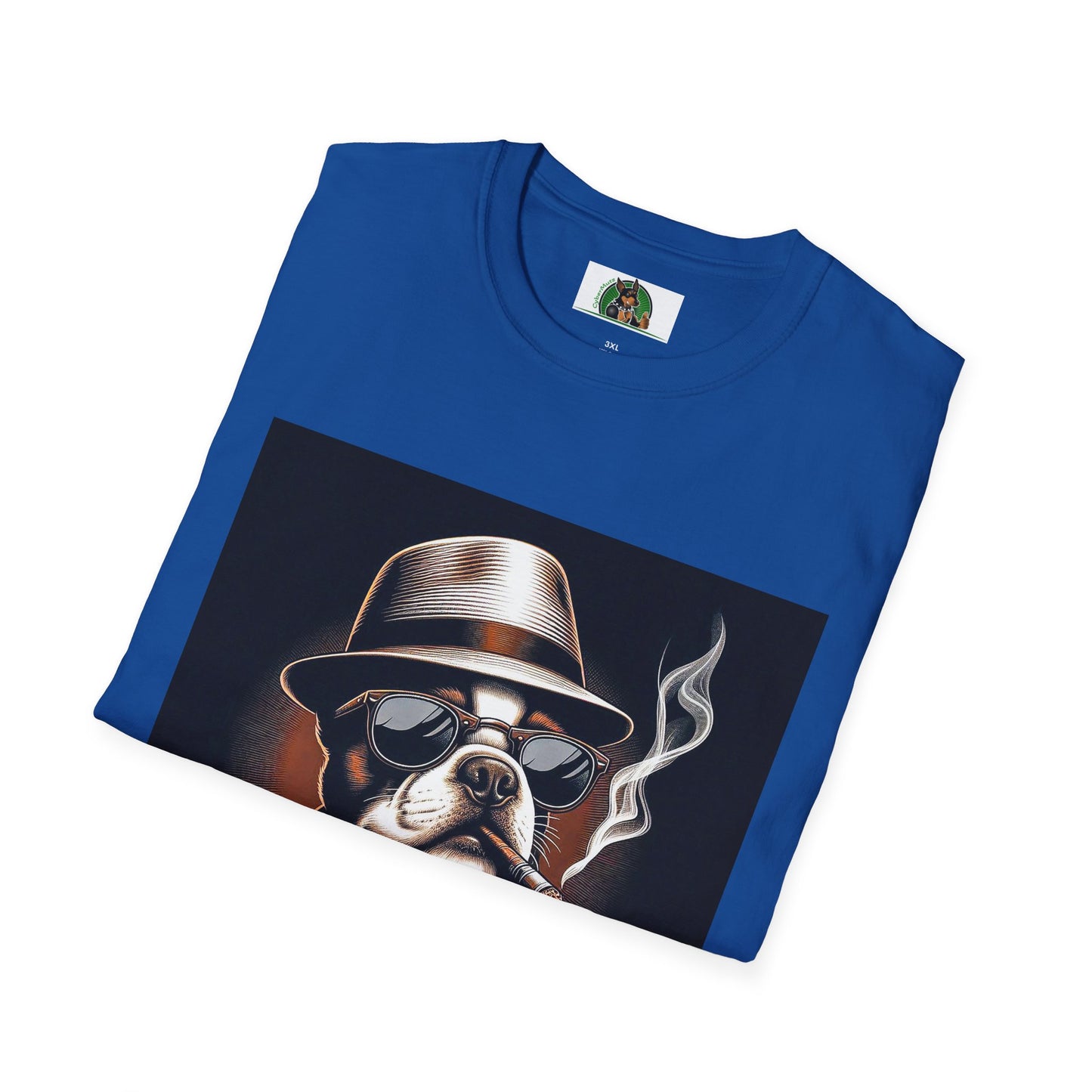 Boston Terrier Smoking T-shirt T-Shirt Printify