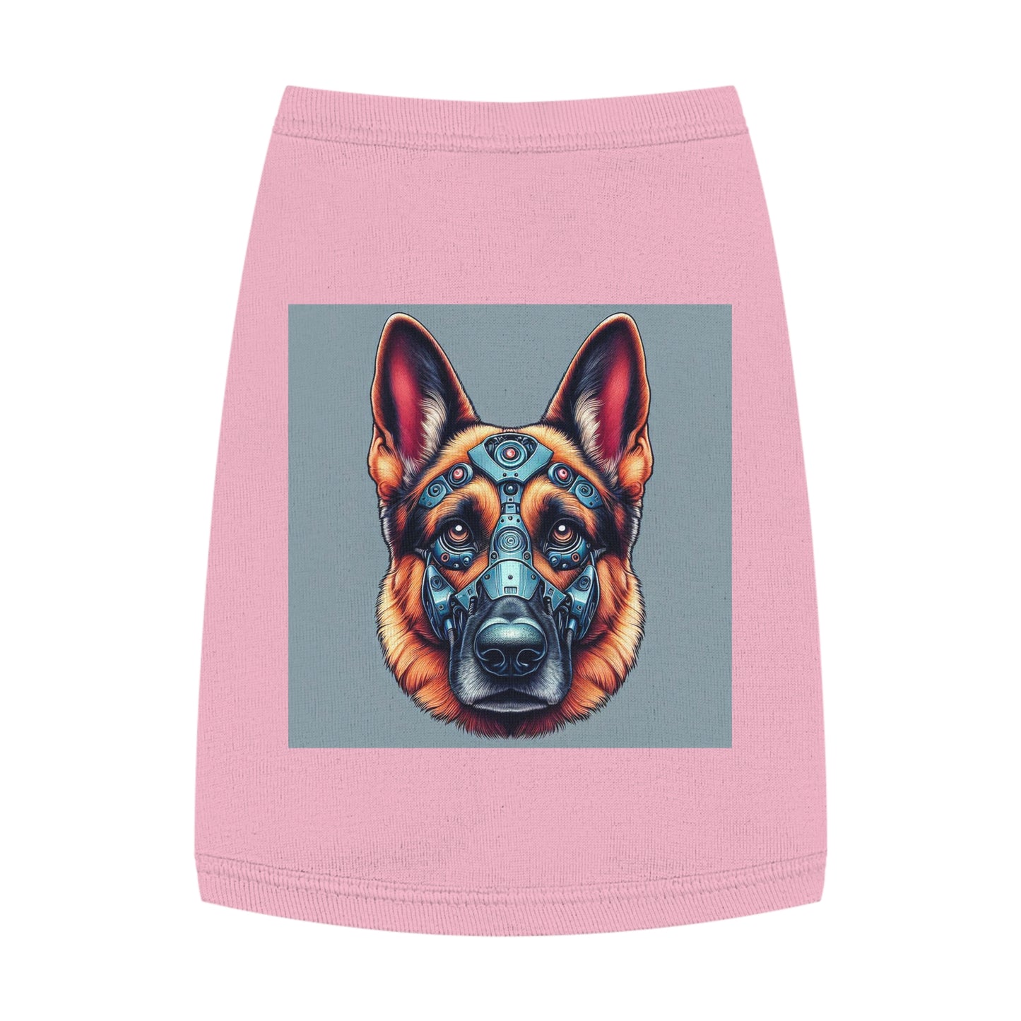 German Shepherd robot shirt Pets Printify M Pink