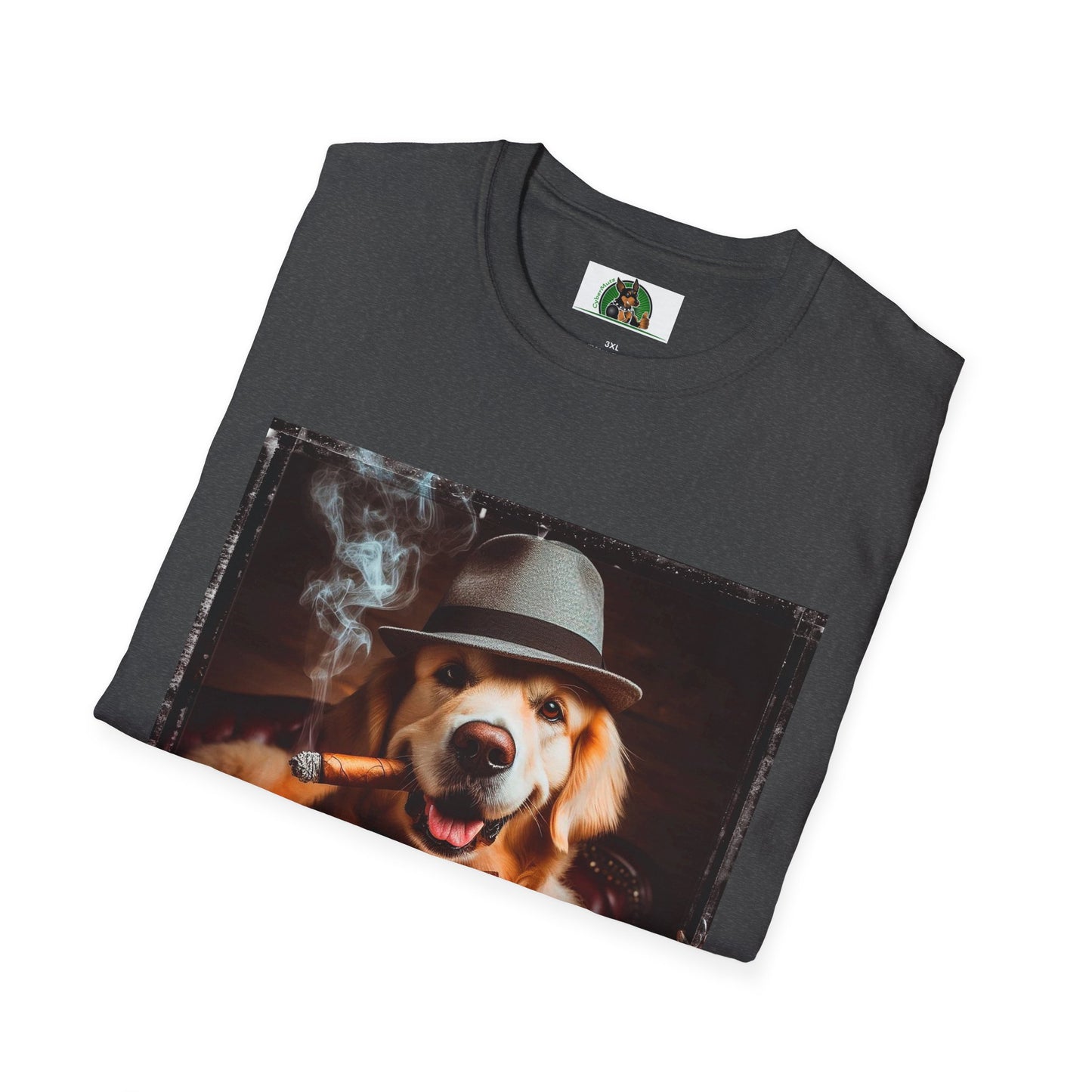 Golden Retriever cigars and smoking shirt T-Shirt Printify