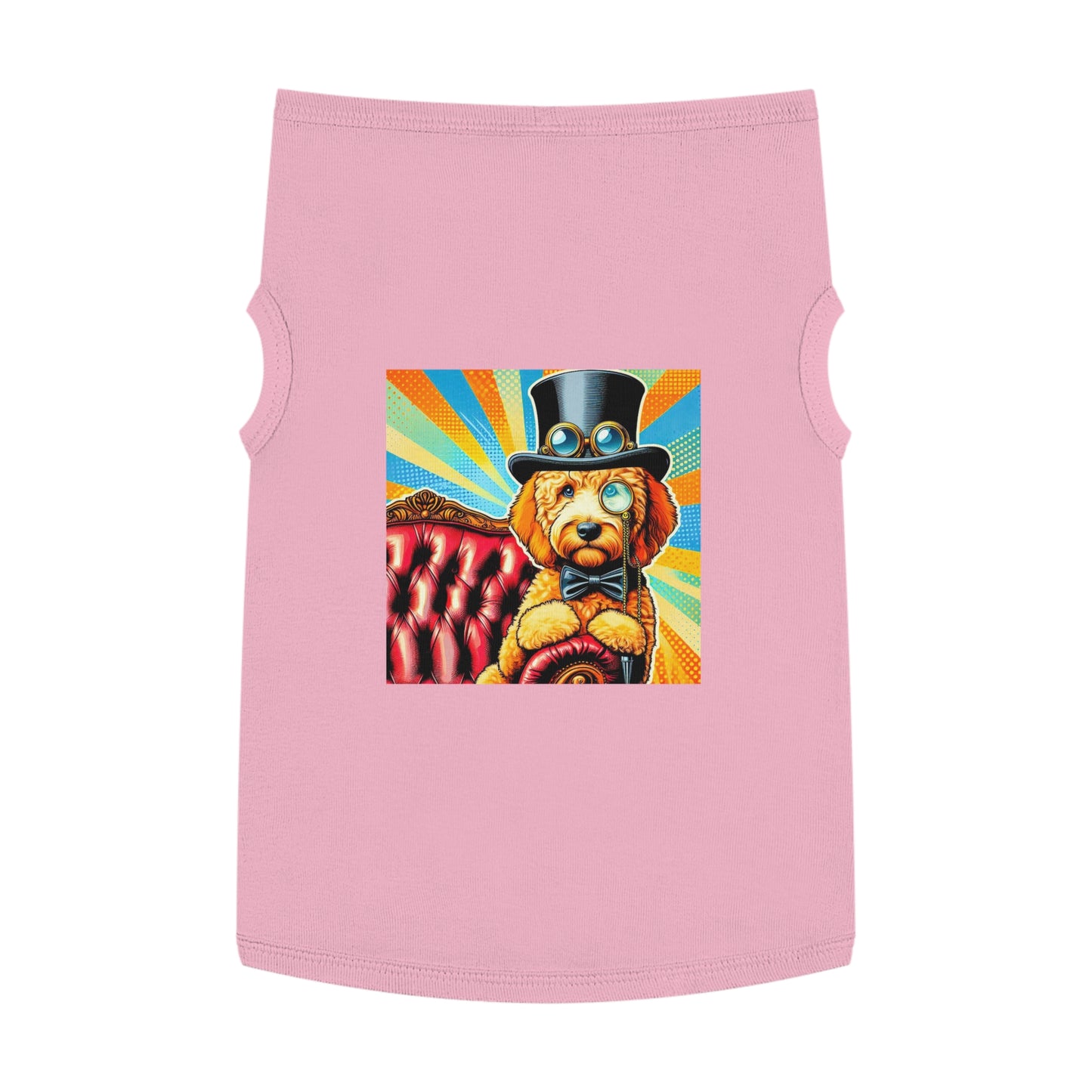 Pet Tank Golden Doodle steampunk shirt Pets Printify XL Pink