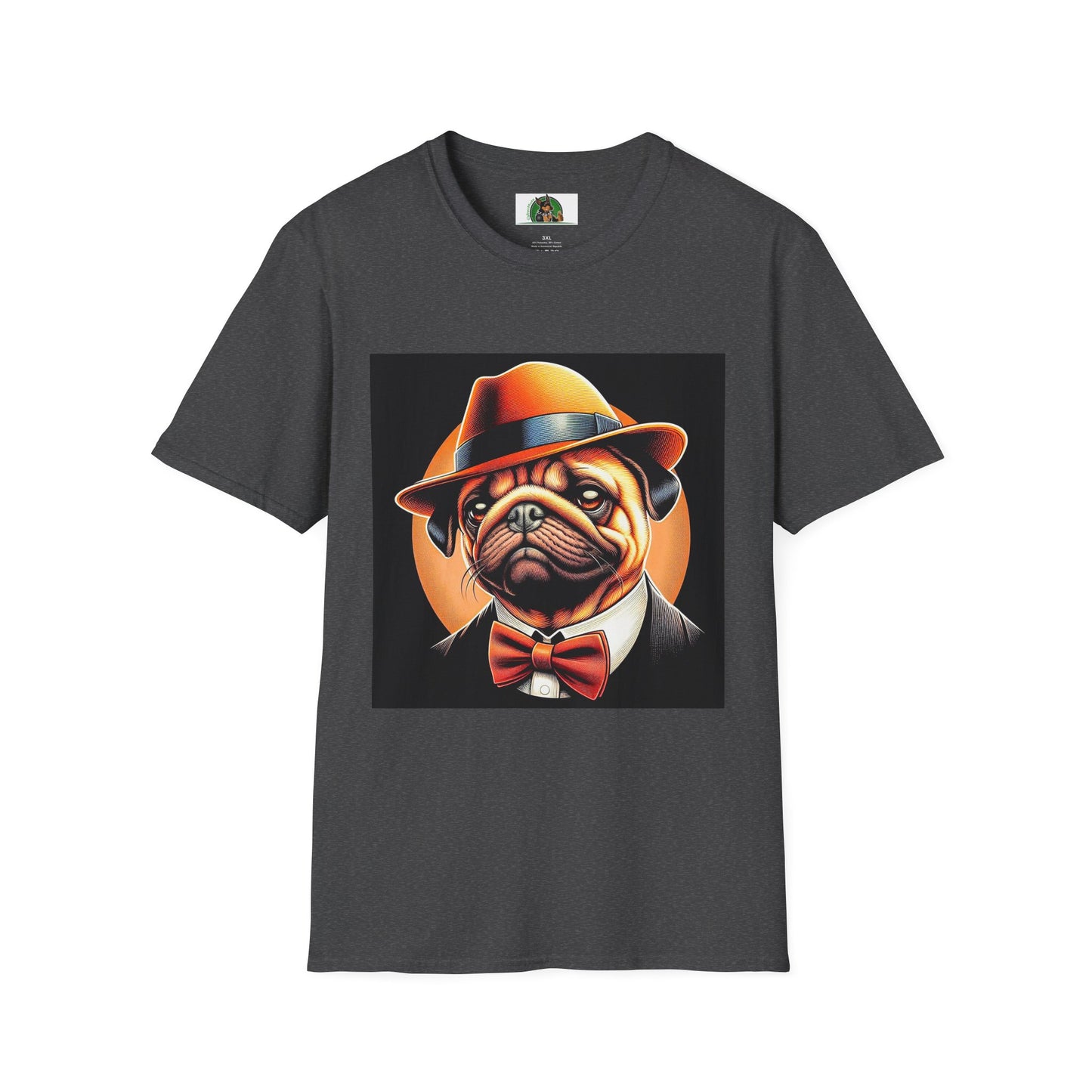 Pugs T-Shirt Printify XS Dark Heather