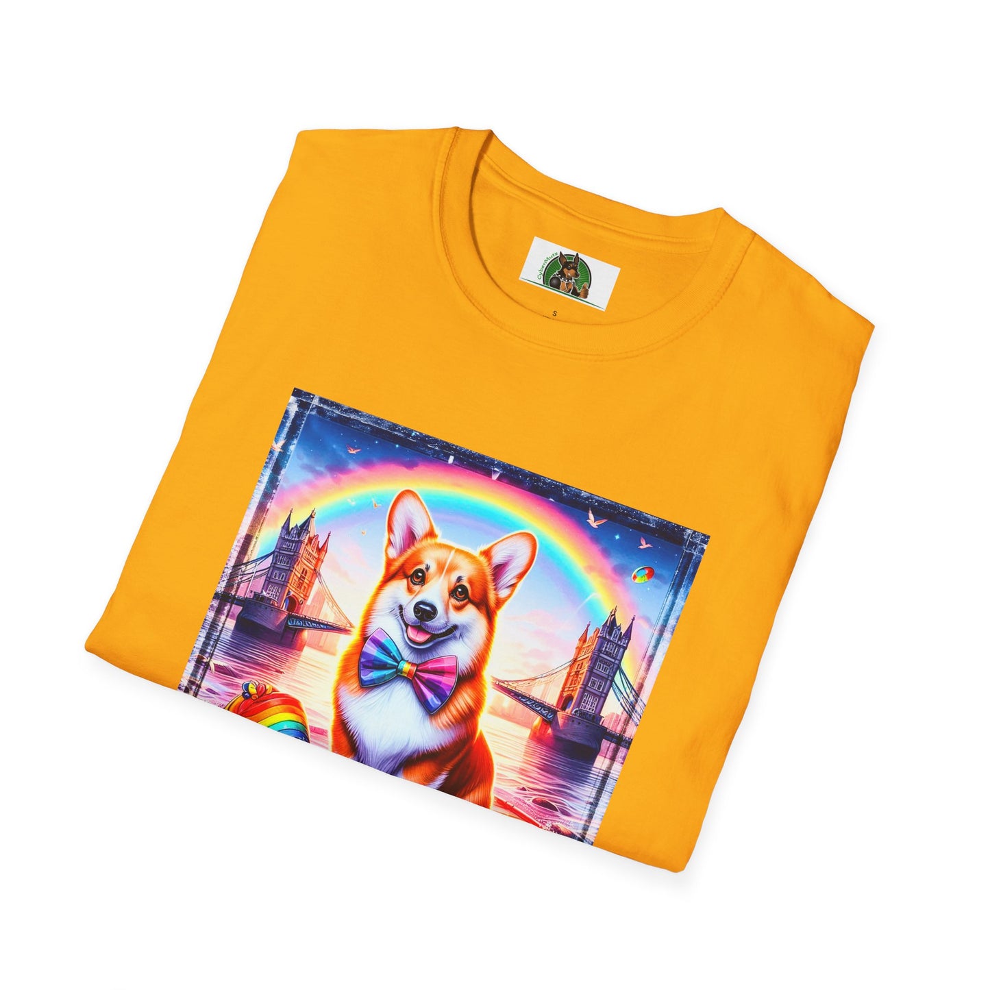 Pembroke Welsh Corgi colorful rainbow