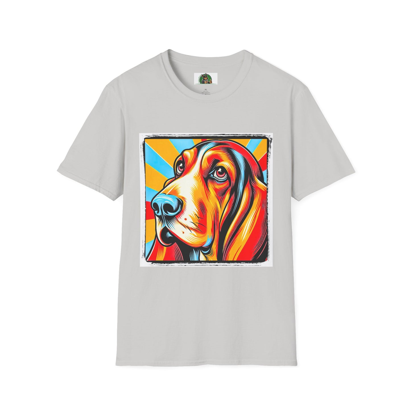 Basset Hound Pop Art 2 T-Shirt Printify S Ice Grey