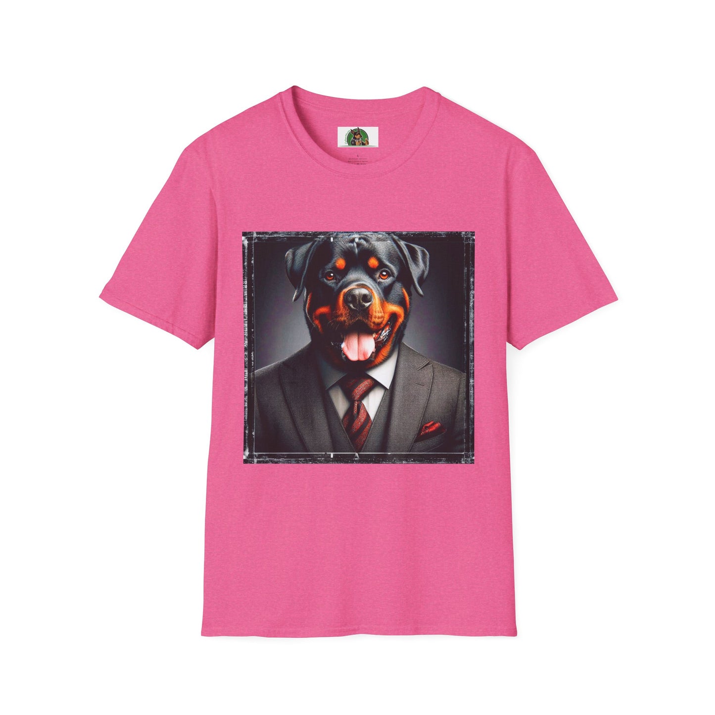 Rottweiler nice suit shirt T-Shirt Printify S Heather Heliconia