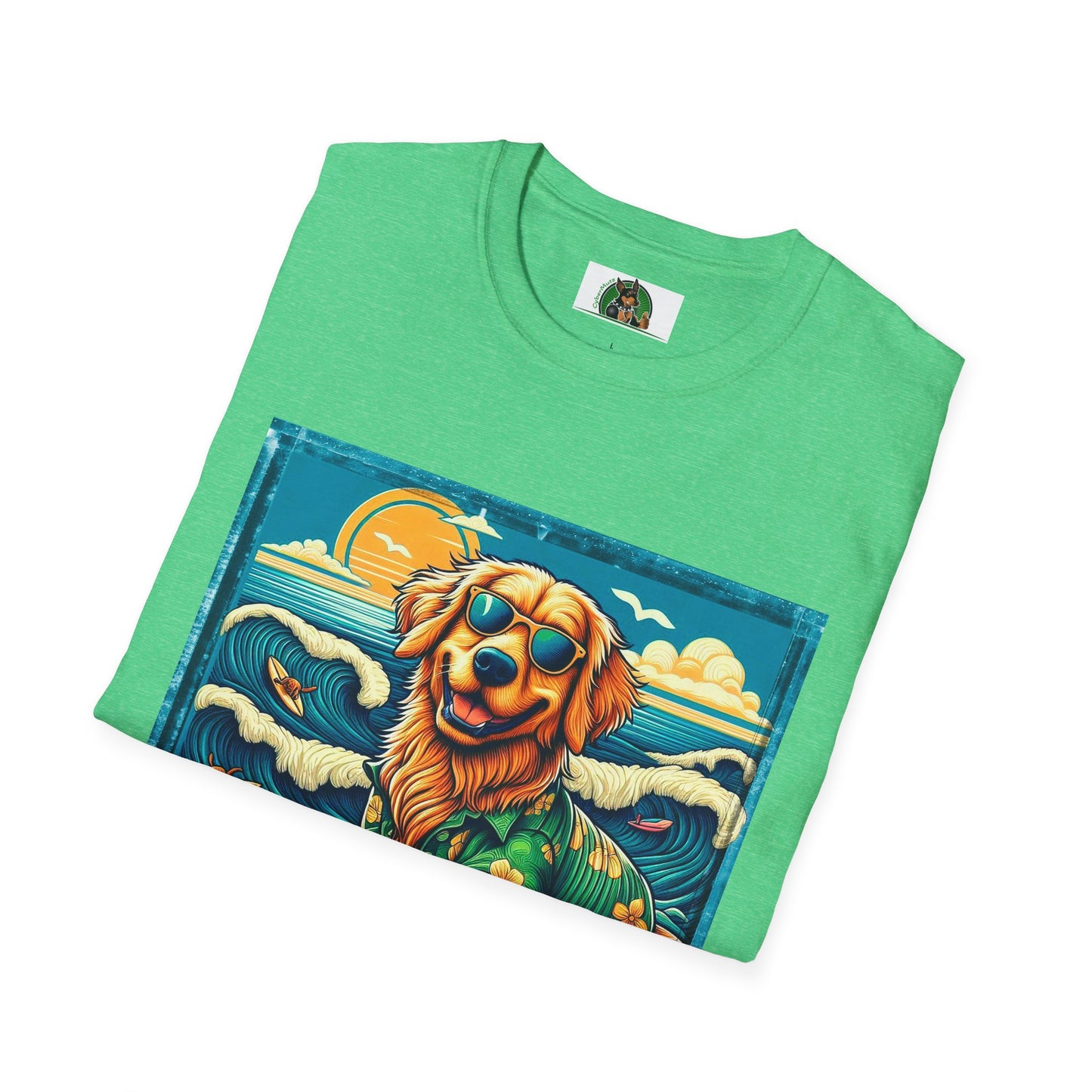 Golden Retriever surfing beauty shirt