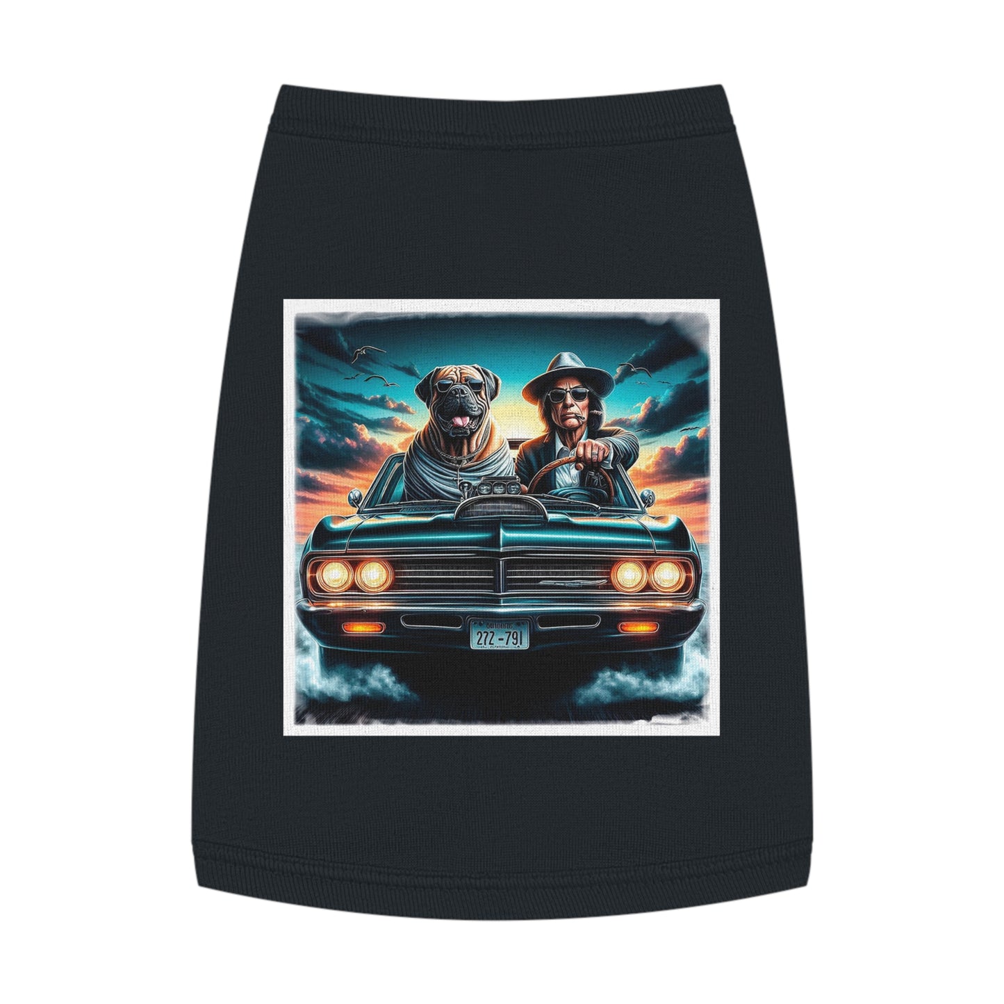 Wacky Pet Tank Top Cane Corso Dog And Man Pets Printify M Black