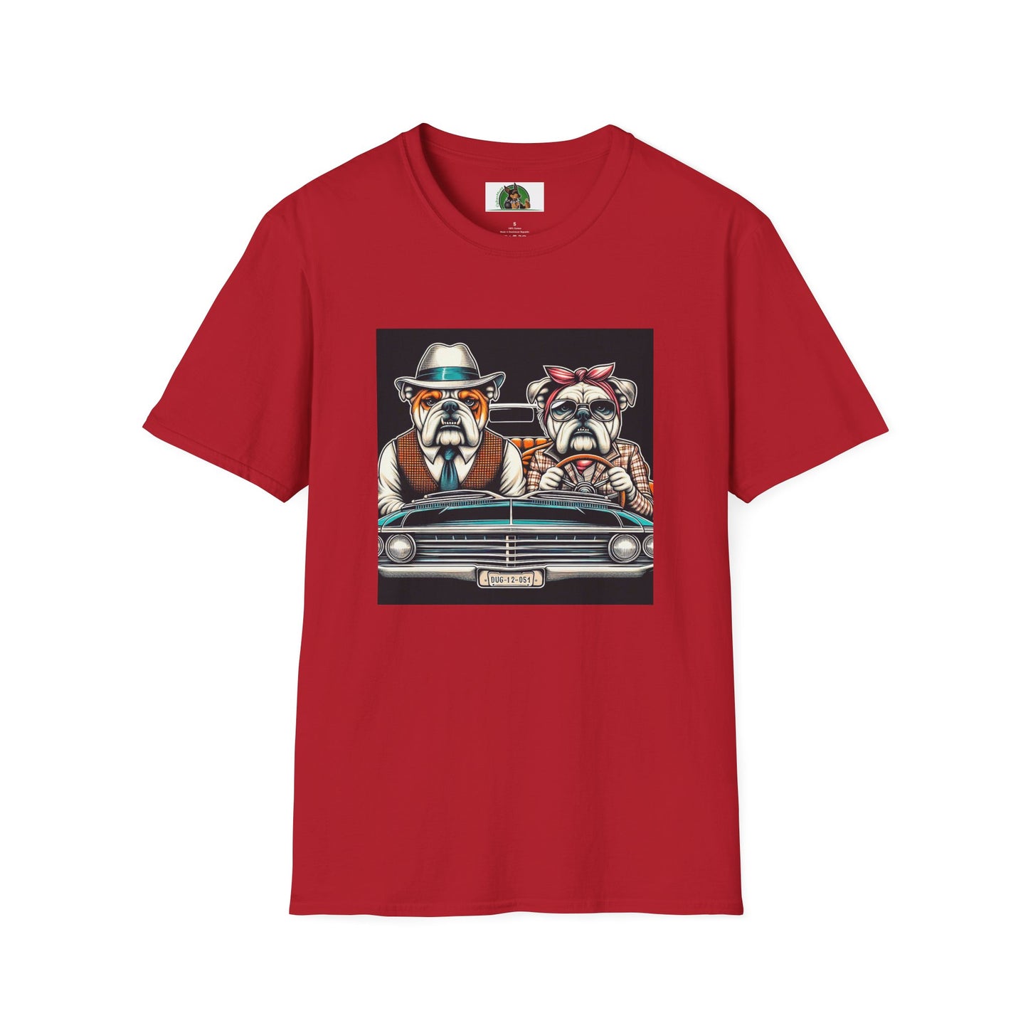 Wacky Bulldog 20s couple t shirt T-Shirt Printify S Cherry Red