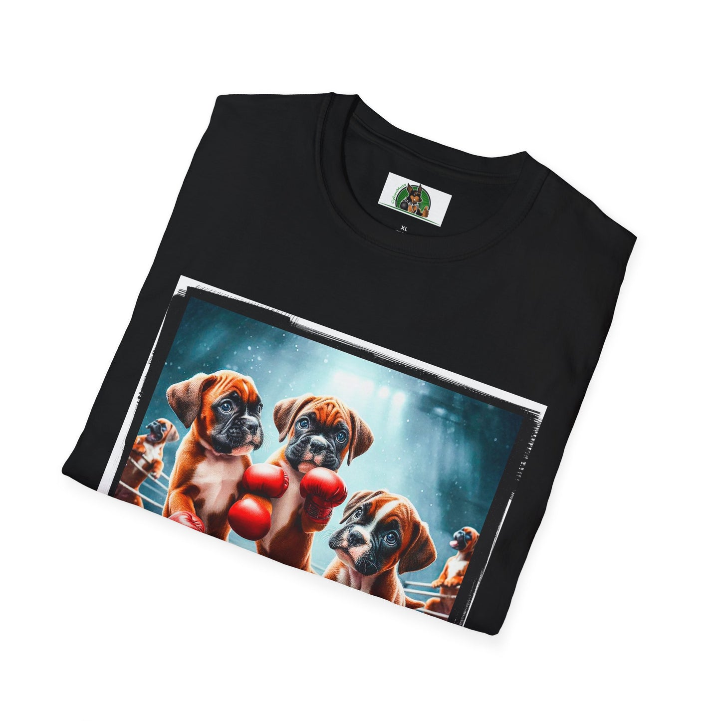 Boxer Puppies In Boxing Ring Shirt T-Shirt Printify